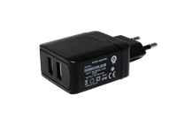 Wtyczkowy zasilacz Impulsowy 5V/2.1A/10.5W z dwoma gniazdami USB