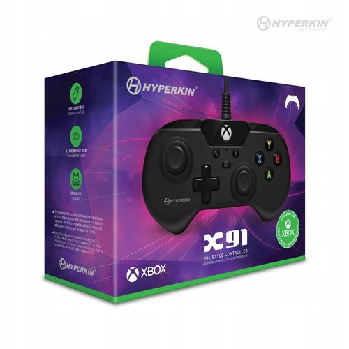 Gamepad przewodowy Hyperkin X91 Wired Controller Black do Xbox, PC na Arena.pl