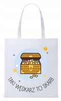 Dla Wędkarza Rybaka Torba Eco Biała Shopper Z Nadrukiem Ze Zdjęciem