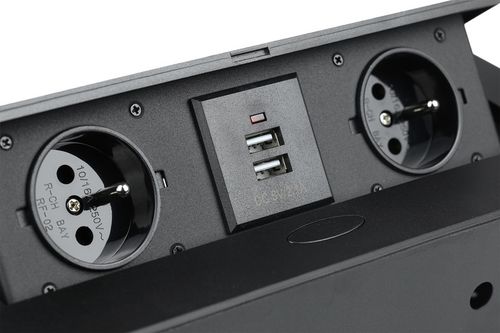 GNIAZDO CHOWANE W BLAT NABLATOWE GNIAZDKO + 2 USB na Arena.pl