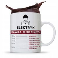 Kubek Prezent Dla Elektryka Stawka Godzinowa Z Nadrukiem Ze Zdjęciem