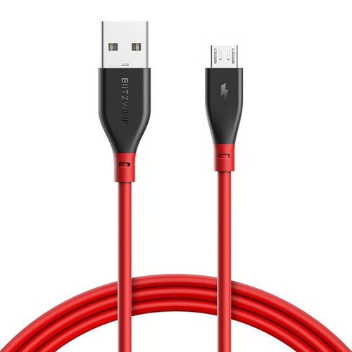 Kabel Micro USB AmpCore II BlitzWolf BW-MC11 1m czerwony na Arena.pl