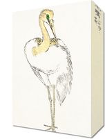 Obraz 20x30cm  Great White Egret, Kashu Japoński Vintage