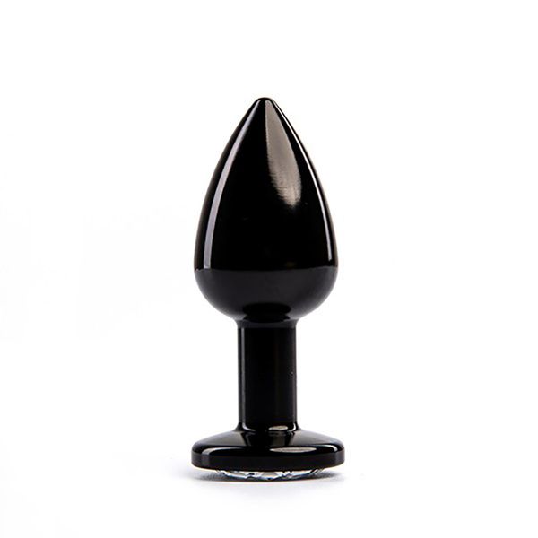 Black Butt Plug With White Diamond zdjęcie 2
