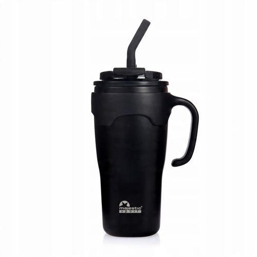 Kubek Termiczny Ze Słomką Majestic Sport Jelly 650 ml Czarny na Arena.pl