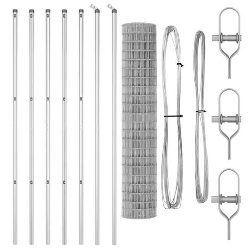 Ogrodzenie z słupkami Srebrny 1.6 x 10 m Stal na Arena.pl