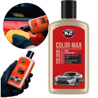 pasta wosk koloryzujący do samochodu auta k2 color max 250 ml czerwony