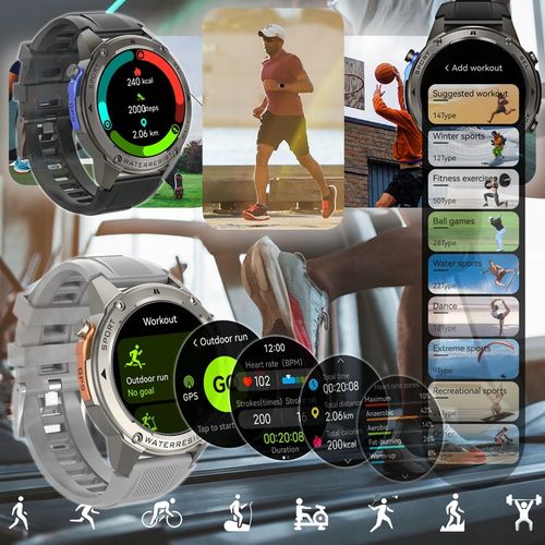 ZEGAREK MĘSKI Z GPS SMARTWATCH PROVENTUS MENU PL WODOODPORNY SPORT ROZMOWY na Arena.pl
