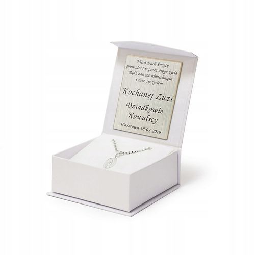 SREBRNY ŁAŃCUSZEK pr. 925 CUDOWNY MEDALIK + GRAWER na Arena.pl