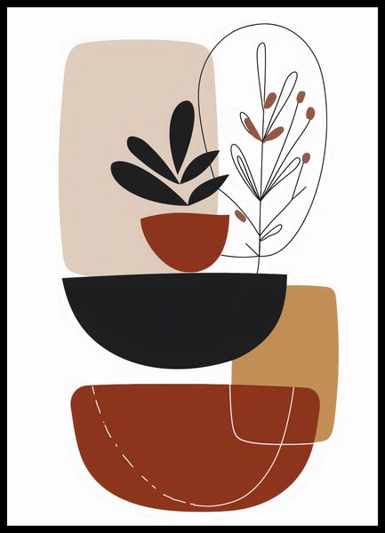 Plakat 50x70cm Botaniczna Abstrakcja zdjęcie 2