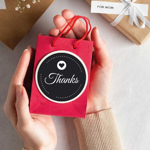 Naklejki THANKS ozdobne 10 sztuk na prezenty na Arena.pl