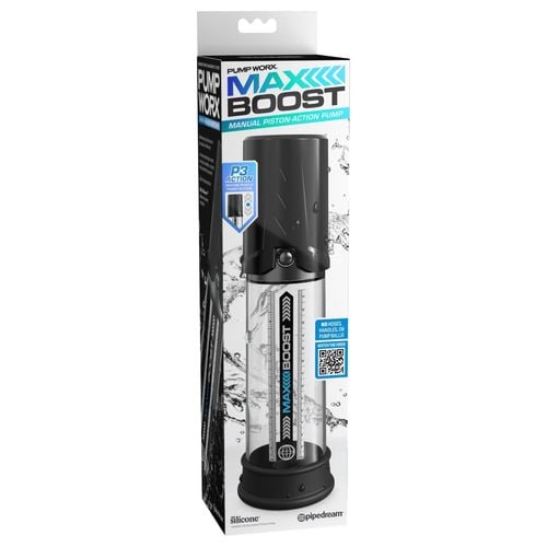 pompka do penisa max boost - black/clear pump worx na Arena.pl
