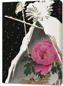 Obraz 70x100cm Siberian bluechat, Koson Japoński Vintage do Salonu