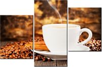 60 90CM OBRAZ 3 ELEM ZAPACH KAWY ŚCIENNY DRUK PŁÓTNO
