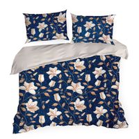 Pościeli z satyny bawełnianej NIKA 160X200 70X80X2 granatowa