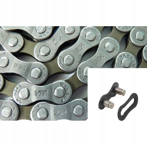 Łańcuch Shimano HG40 114ogniw + SPINKA ug51 6 7 8 biegów na Arena.pl