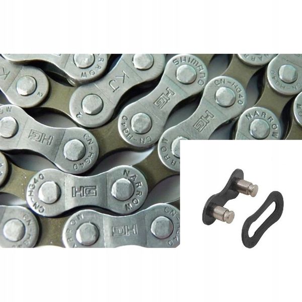 Łańcuch Shimano HG40 114ogniw + SPINKA ug51 6 7 8 biegów zdjęcie 1