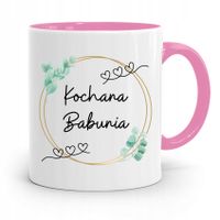 Kubek Różowy Dla Babci Kochana Babunia Z Nadrukiem Ze Zdjęciem