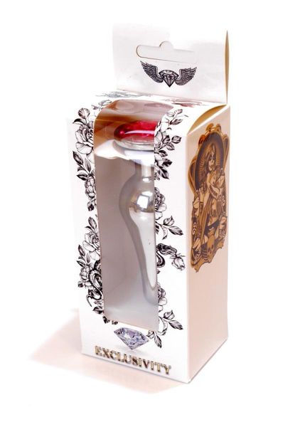 Plug-Jewellery Silver Butt Plug- Pink zdjęcie 10