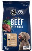 SUCHA KARMA DLA SZCZENIĄT WOŁOWINA Z KRYLEM DLA PSA John Dog 3 kg