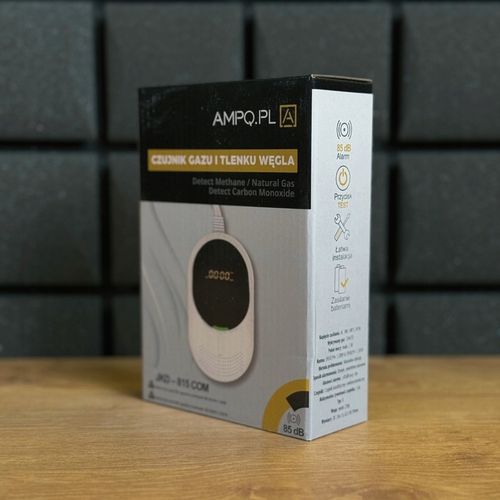 Czujnik Czadu Gazu Ziemnego Tlenku Węgla Detektor Czujka CERTYFIKOWANY LCD na Arena.pl