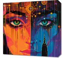 Obraz 50x50cm Cyfrowa Psyche