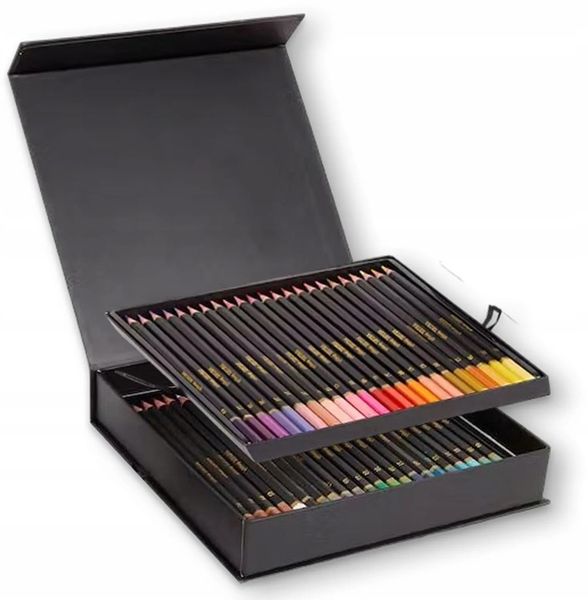 KREDKI OŁÓWKOWE PROFESJONALNE MIĘKKIE DO RYSOWANIA ZESTAW KREDEK 46 W ETUI zdjęcie 9