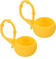 Silikonowy Chwytak do Piłek Golfowych z Breloczkiem –  Żółty