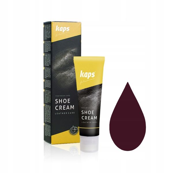 SHOE CREAM - 75 ML - BORDO TUBA - KAPS zdjęcie 1