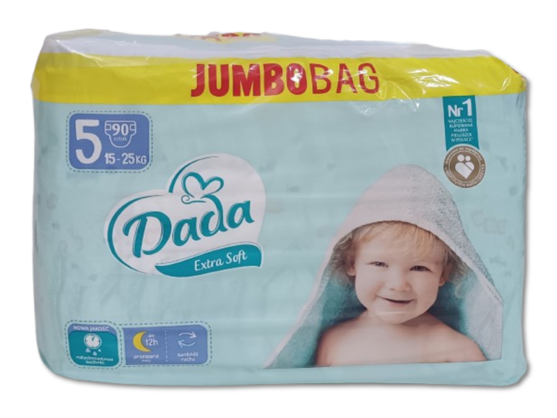 Pieluchy Dada Extra Soft 5 JumboBag - 90szt zdjęcie 4