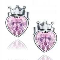 Srebrne kolczyki dla dziewczynki dzieci korony wkrętki sztyfty srebro 925