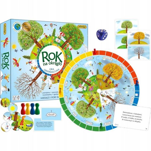 GRA EDUKACYJNA ROK NA OKRĄGŁO ADAMINGO 3+ zdjęcie 1