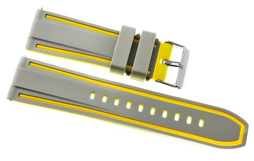 pasek silikonowy szaro-żółty u14-20-7 na Arena.pl