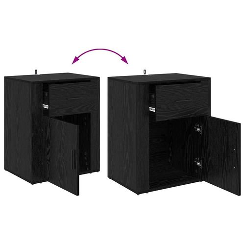 Szafka Nocna Czarny dąb 50 x 36 x 60 cm Materiał drewnopochodny na Arena.pl