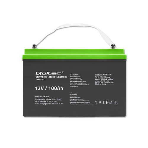 Qoltec Akumulator żelowy 12V 100Ah GEL na Arena.pl
