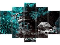 OBRAZ SECRET GARDEN MOST OGRÓD JAPONIA KOLORY