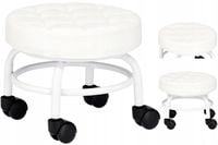 Taboret kosmetyczny na kółkach obrotowy pedicure do gabinetu