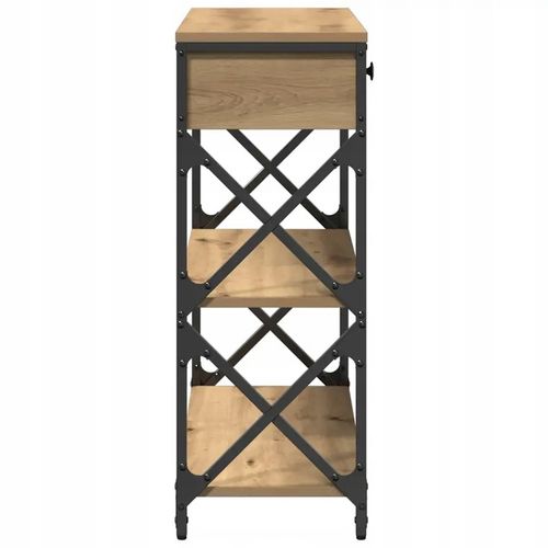 Stół Konsolowy z szufladą z półką dąb artisan 75 x 28 x 75 cm na Arena.pl