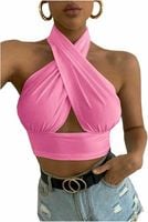 Modny i seksowny top na ramiączkach Genuiskids kolor różowy, rozmiar S