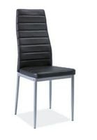 Krzesło Luisa - aluminium/czarny PU