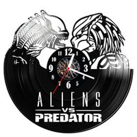Zegar ścienny z płyty winylowej Obcy kontra Predator 1453.14