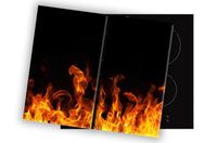 SZKLANA DESKA NA KUCHENKĘ 2x30x52 056C OGIEŃ