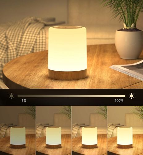 LAMPKA NOCNA LED, DOTYKOWA, ŚCIEMNIANA, LAMPA STOŁOWA LED, LAMPKA na Arena.pl