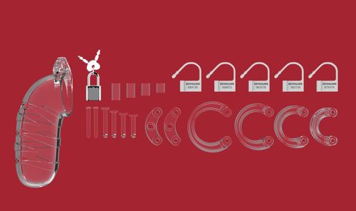 chastity model 05 transparent pas cnoty przeźroczysty man cage na Arena.pl