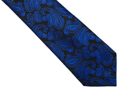 Czarny krawat męski w paisley C19 na Arena.pl