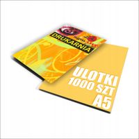 ULOTKI A5 PROJEKT OKAZJA szybka reklama 1000 sztuk