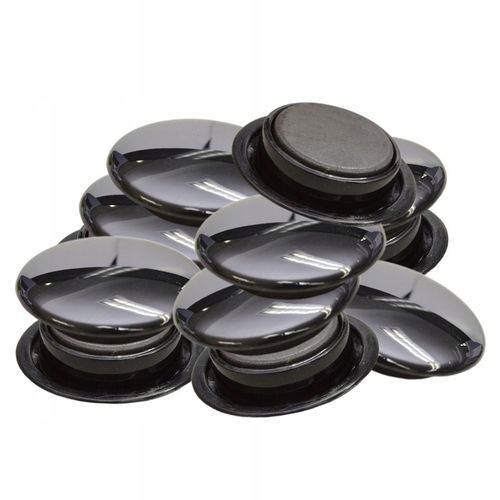 Magnesy na lodówkę do tablic okrągłe MOCNE czarne z magnesem 20 mm 40 na Arena.pl