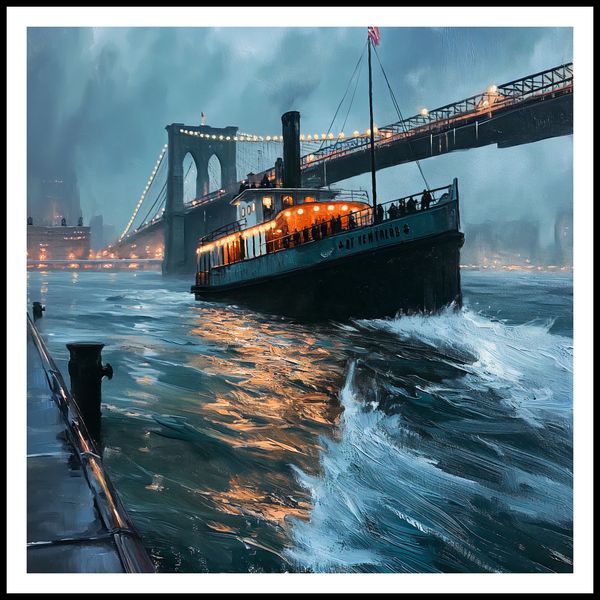 Plakat 80x80cm Stary Parowiec zdjęcie 3