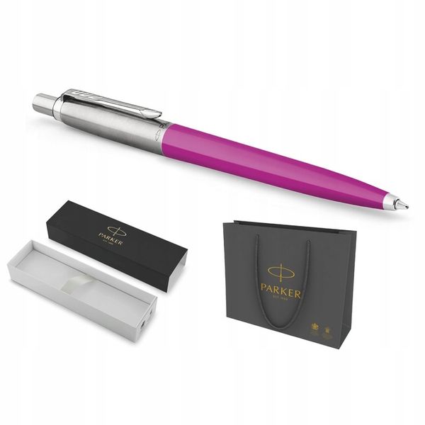 Długopis Parker Jotter MAGENTA Kartonik prezentowy + Torebka na prezent zdjęcie 1