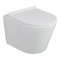 Miska WC wisząca bezkołnierzowa TAVIRA z deską wolnooopadającą Biała